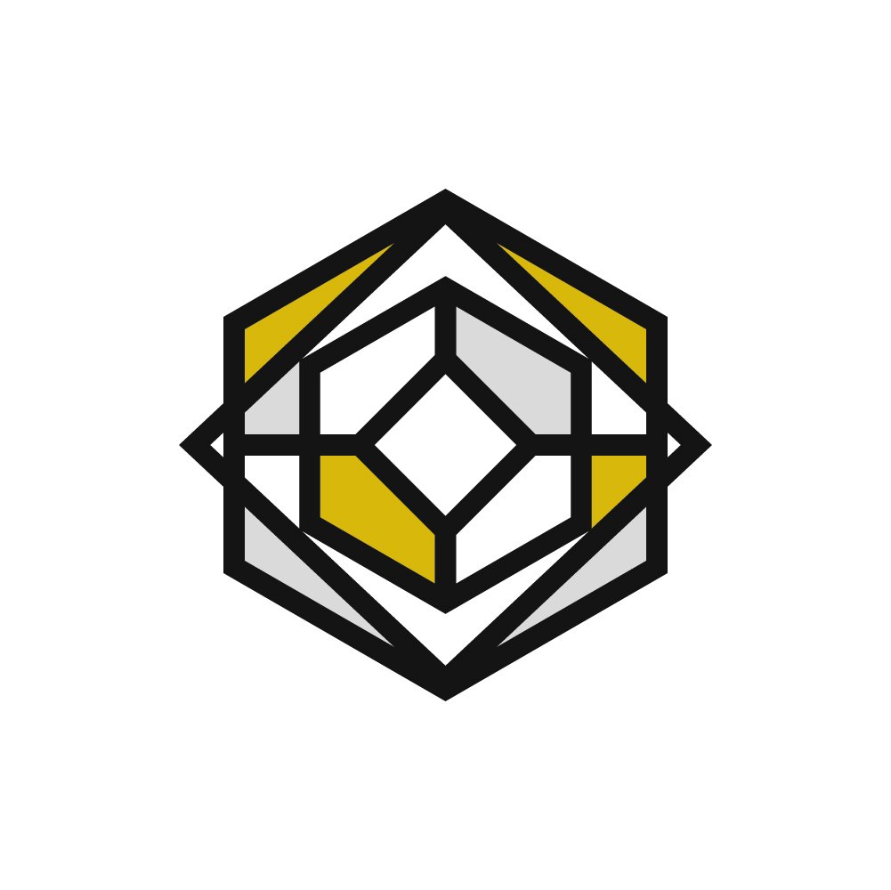 Hexagon Glass Vector Logo