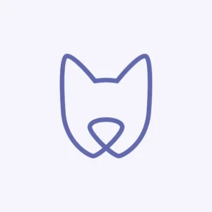 Cat Dog Head Logo
