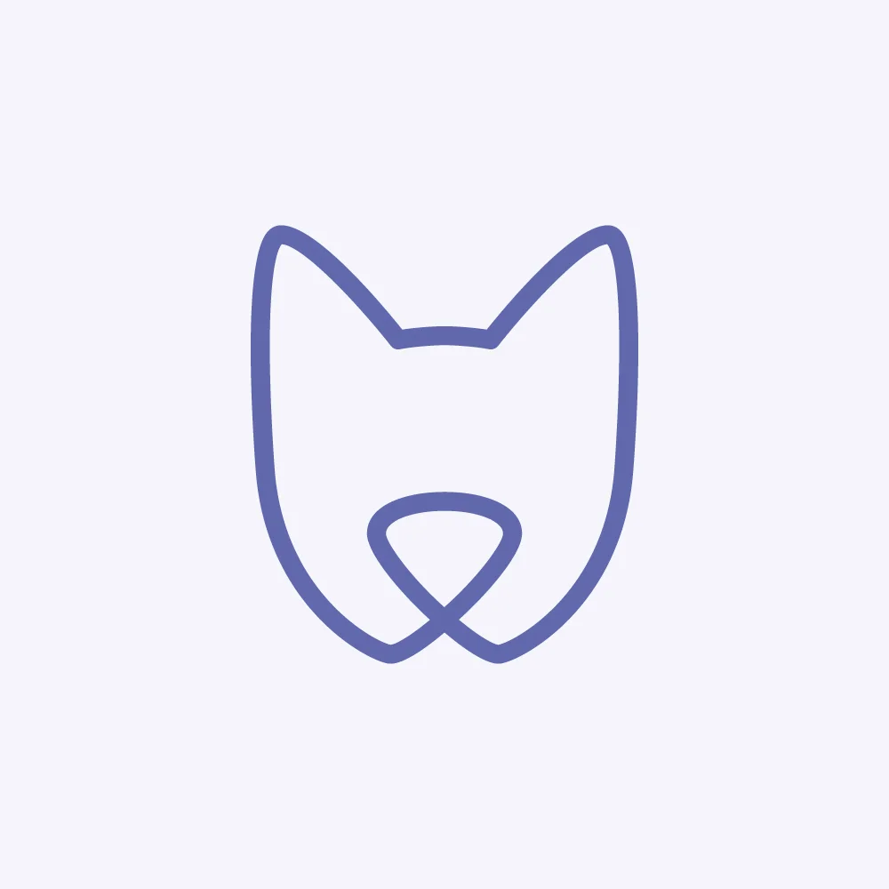 Cat Dog Head Logo